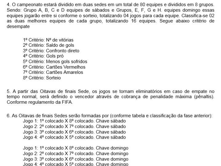 03 situações de empate